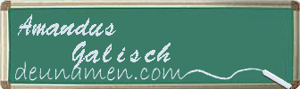 Amandus Galisch Visitenkarte